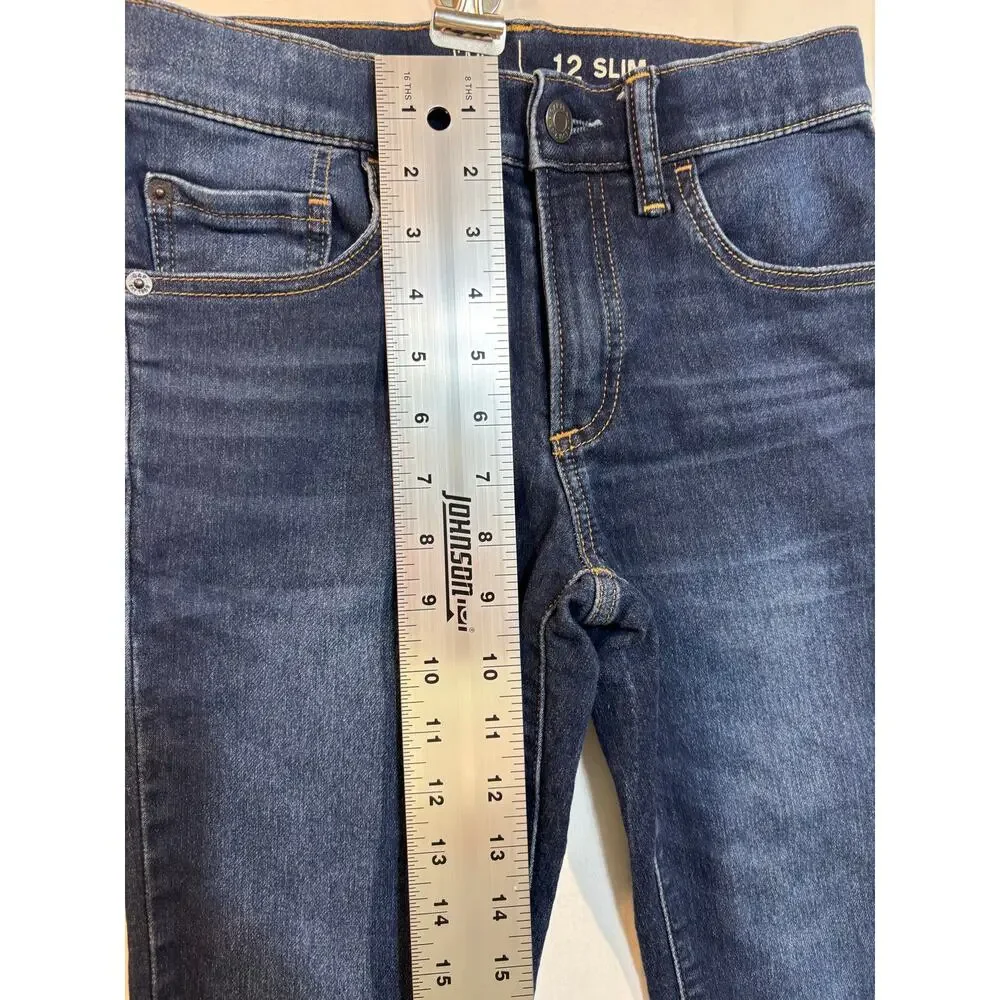 GAP Kids 12 Slim Dark Wash Stretch Skinny JeansAdjustable Waist Youth Boys Girls